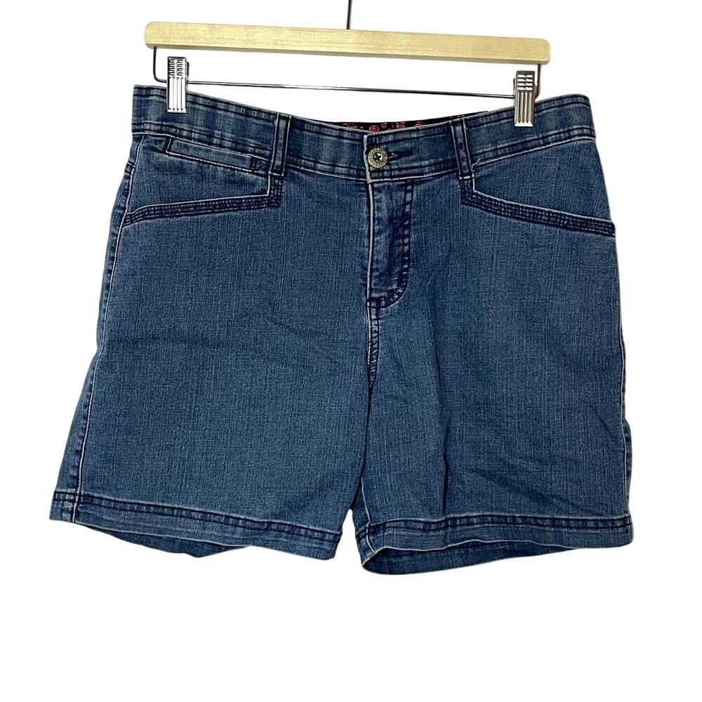 Lee sinfully soft jean shorts large pockets women's size 10 medium 6 inch inseam